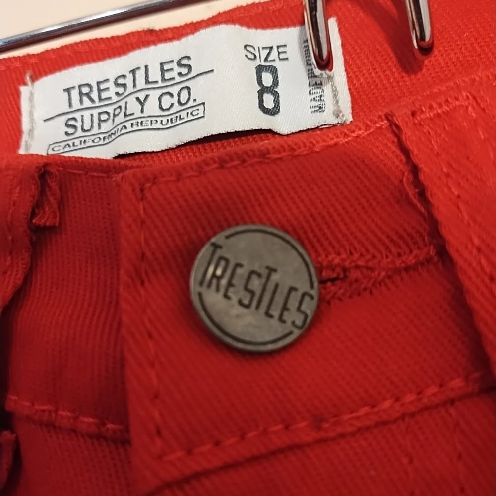 Trestles‎ Red Distressed Boys Skinny Jeans Size 8